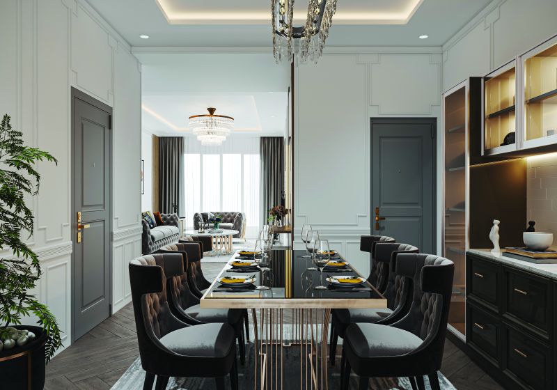 Dining area with a crockery unit in a 2 BHK home in Chandapura, designed by Huma Interiors