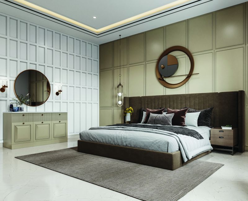 Bedroom in the Warm modern style, by Huma Interiors